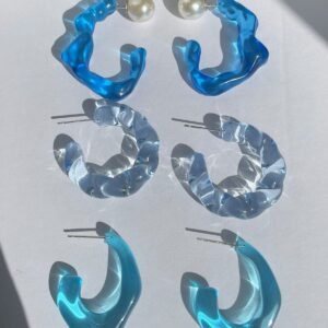 blue glass earrings