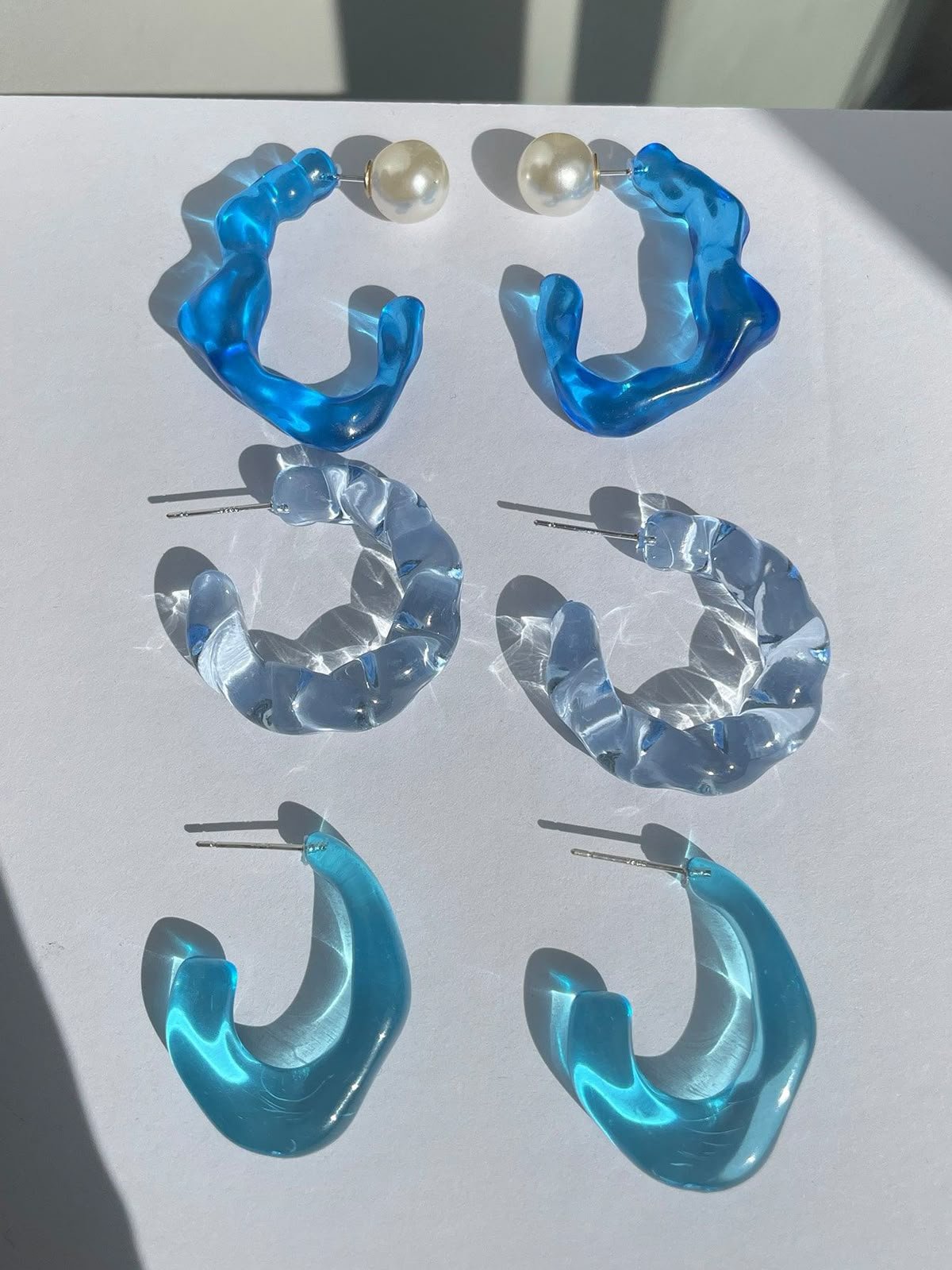 blue glass earrings blue glass earrings