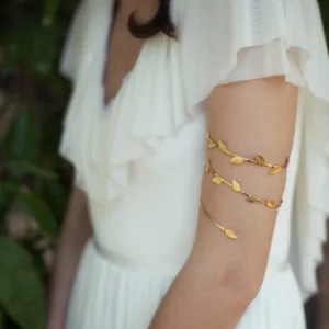 gold leaves arm band